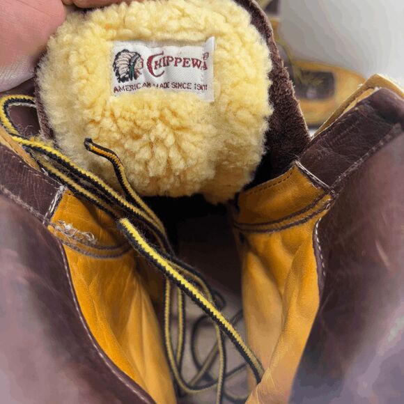 Chippewa Boots Mens 11.5 D Logger Soft Toe Hanover Brown Work Vibram Sole 25468 - Picture 8 of 13